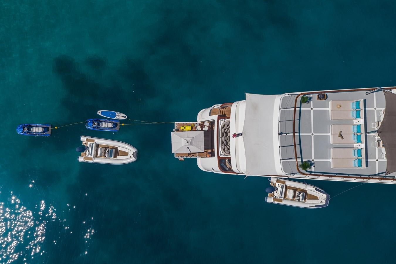 a boat in the water aboard ILLUSION I Yacht for Sale