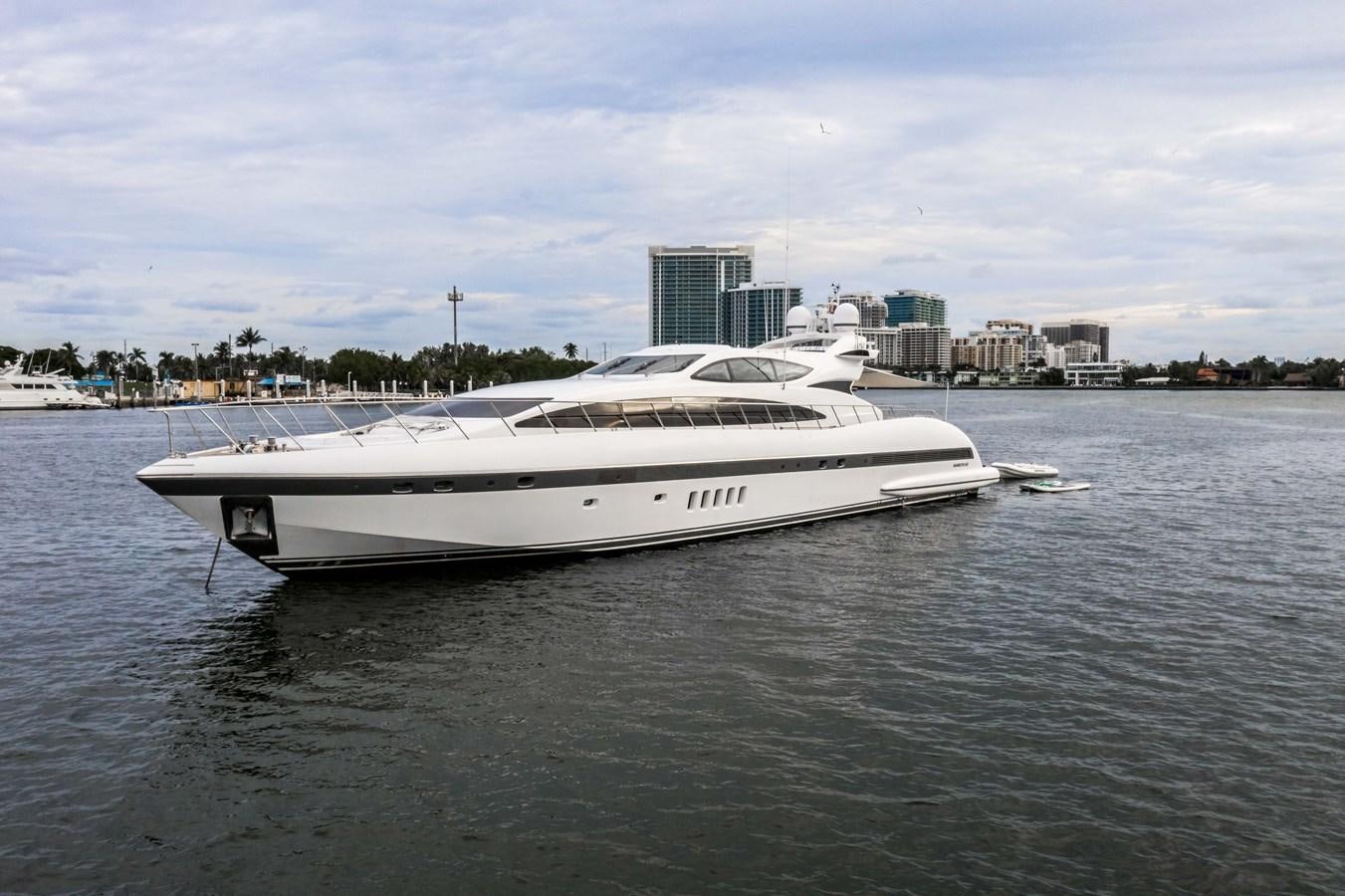 a white boat in the water aboard DAYA Yacht for Sale