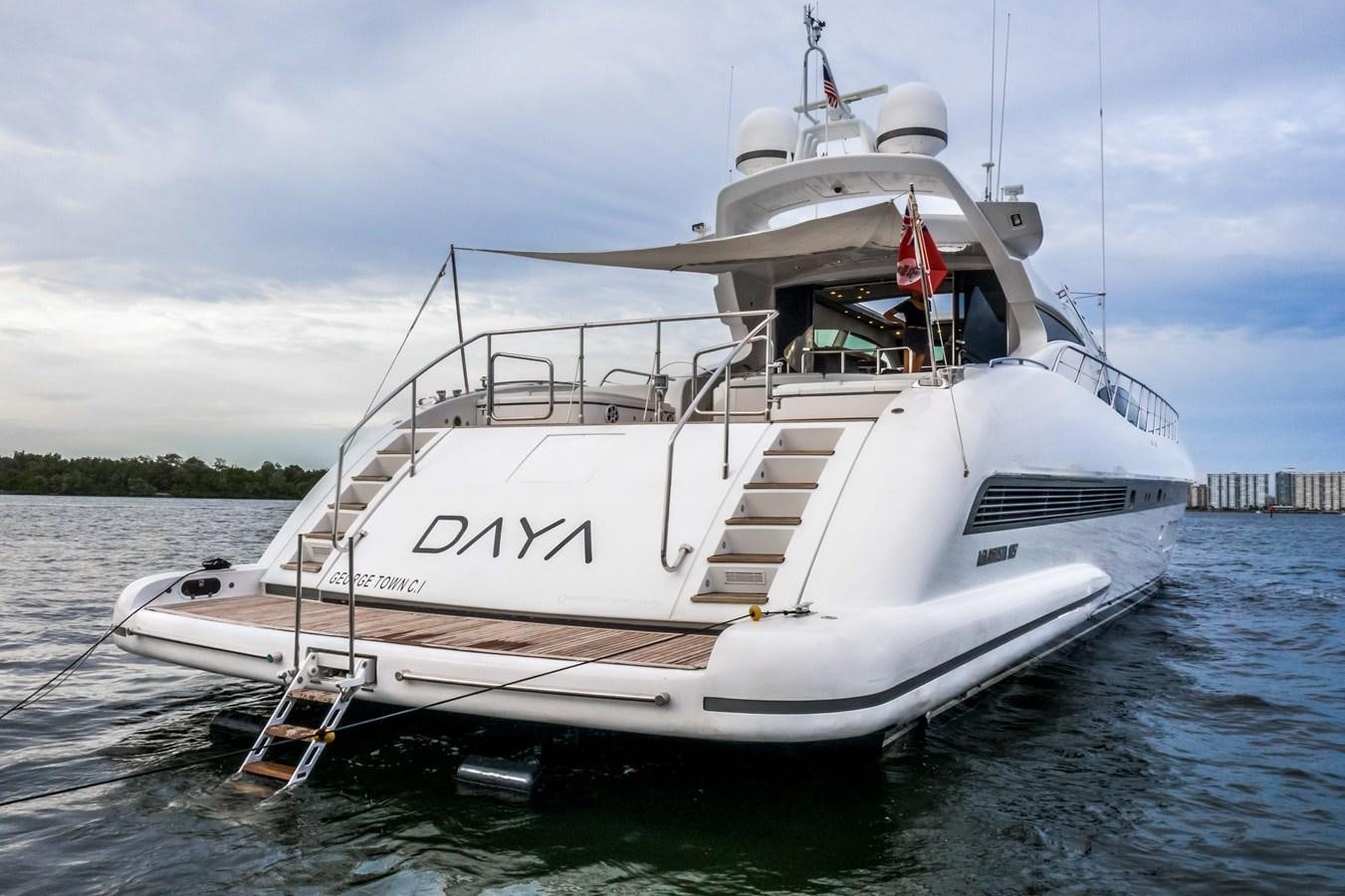 a white boat on the water aboard DAYA Yacht for Sale