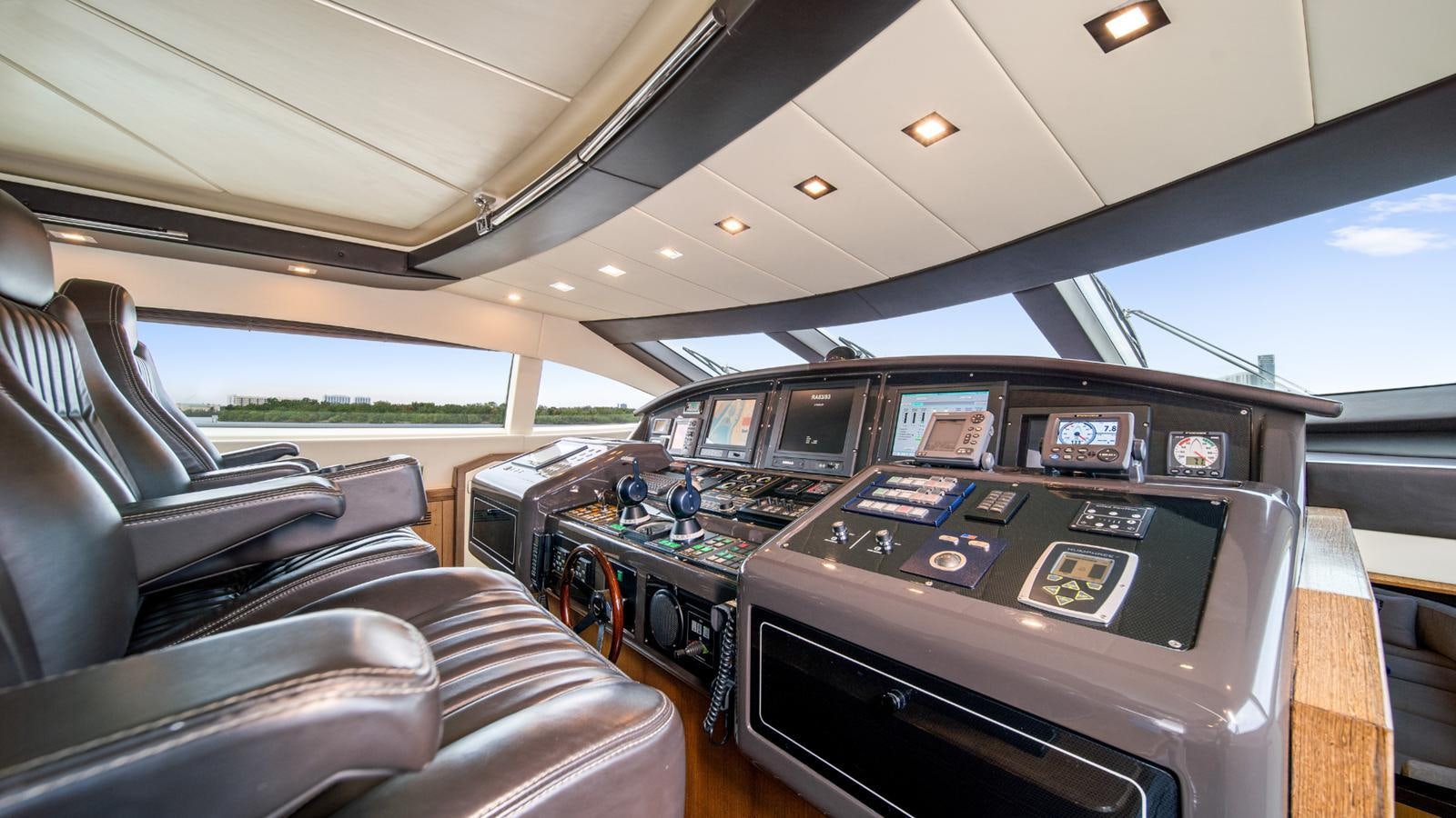 inside of a car aboard DAYA Yacht for Sale