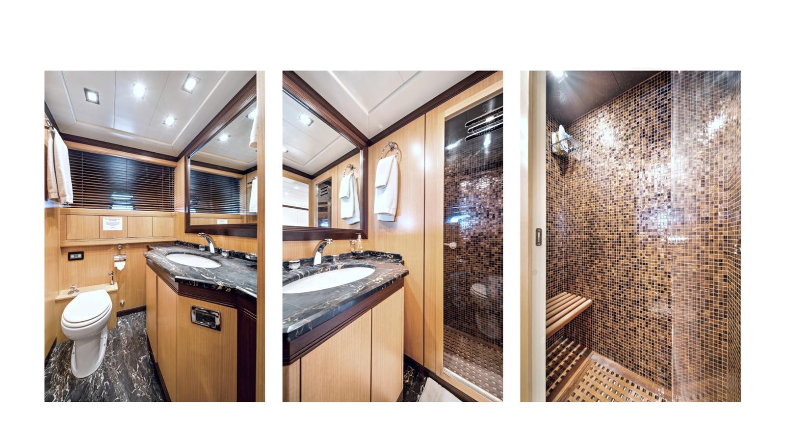 a bathroom with a sink and a toilet aboard DAYA Yacht for Sale