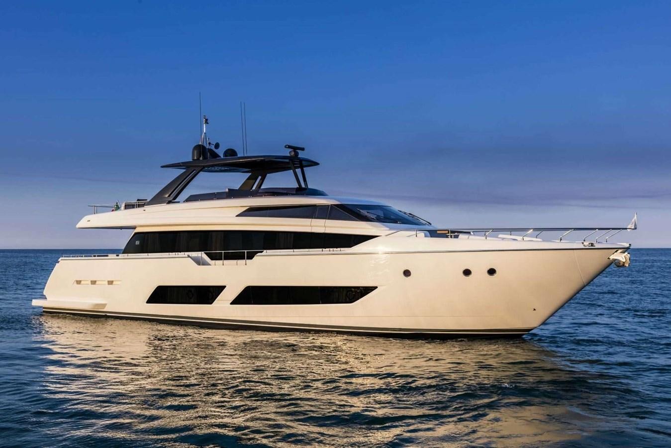 a white yacht in the water aboard LADY G Yacht for Sale