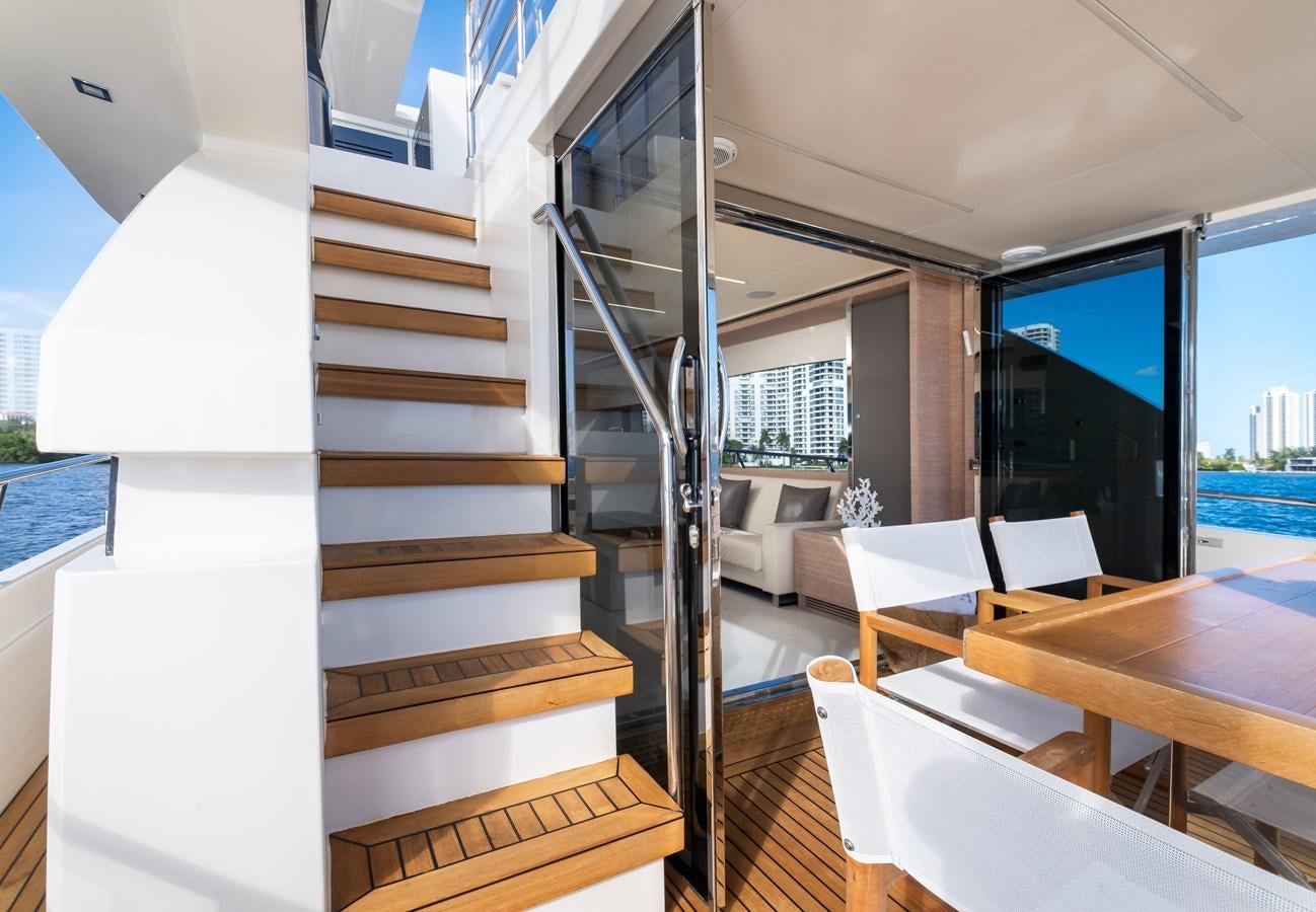 a staircase leading to a room aboard SHEVA Yacht for Sale