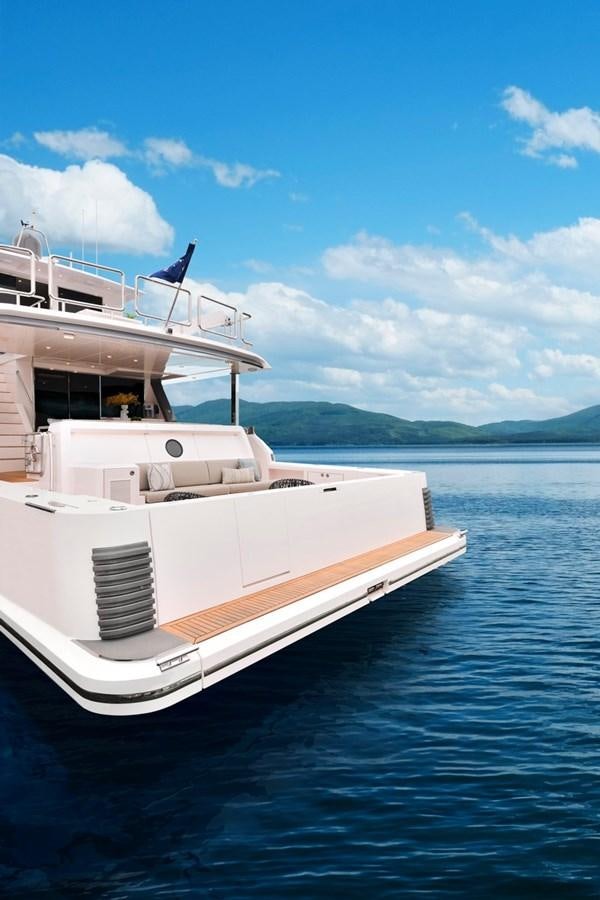a boat in the water aboard HORIZON V77 CMY / AVAILABLE NOW Yacht for Sale