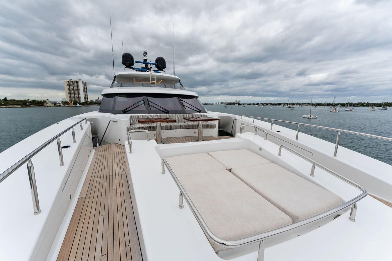 a boat on a dock aboard SERENITY Yacht for Sale