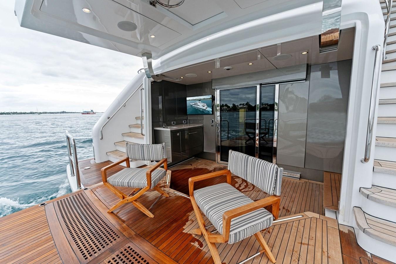 a boat on the water aboard SERENITY Yacht for Sale