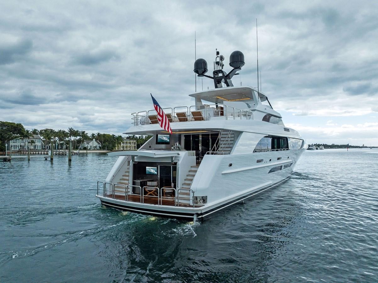 a boat in the water aboard SERENITY Yacht for Sale
