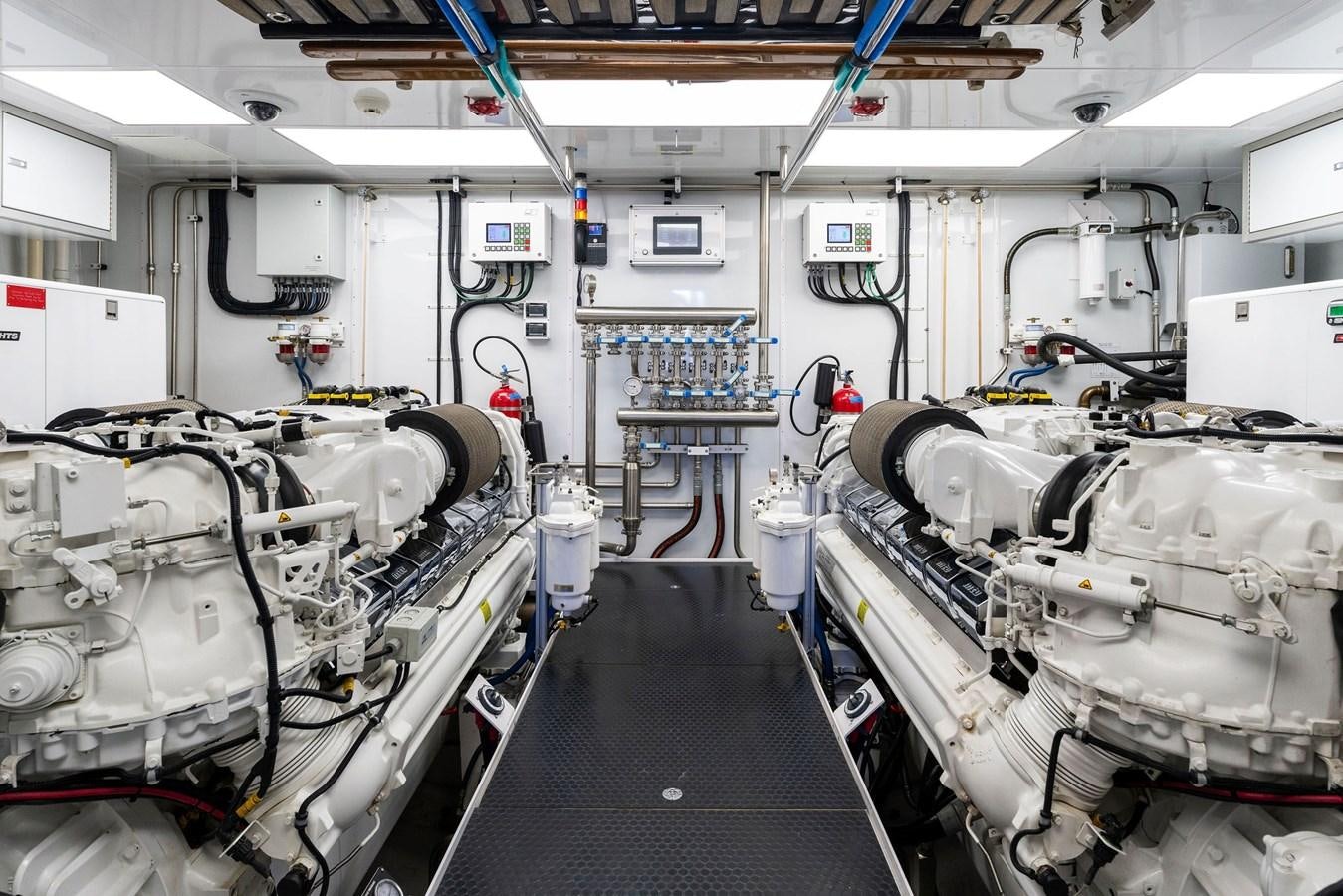 a room with several machines aboard SERENITY Yacht for Sale