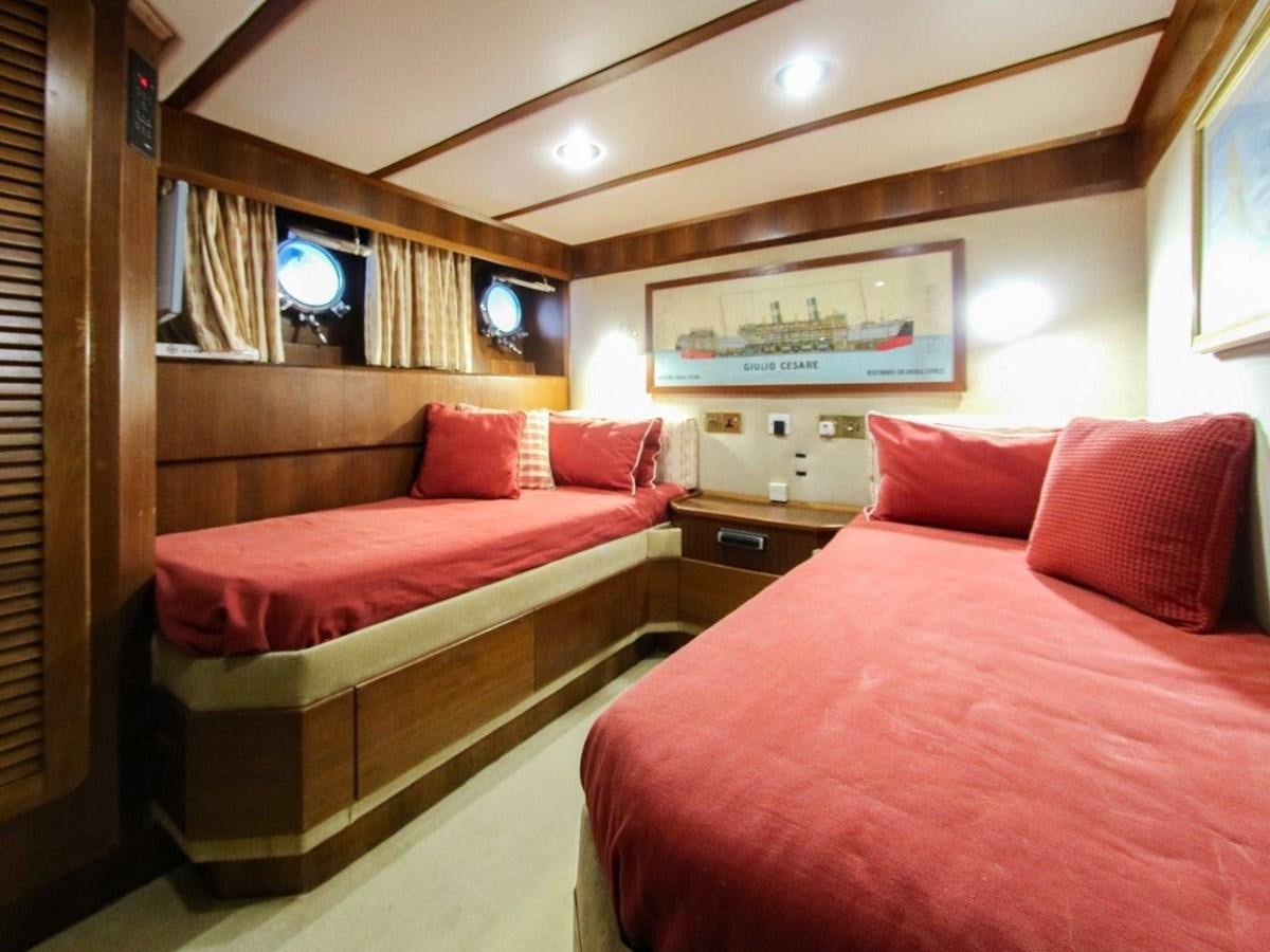 a couple of beds in a room aboard LADY ECOSSE Yacht for Sale