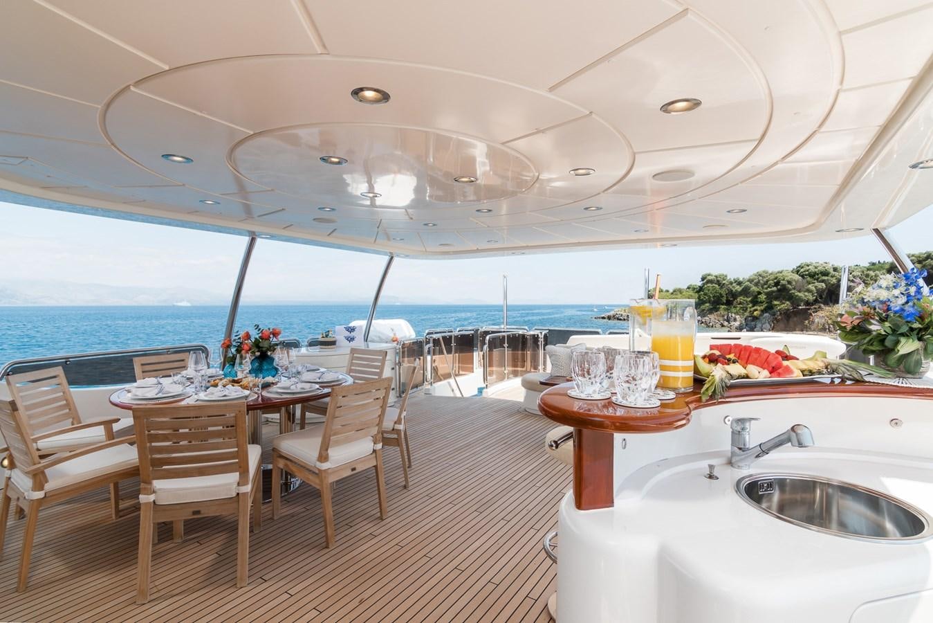 a room with a table and chairs aboard ENDLESS SUMMER Yacht for Sale