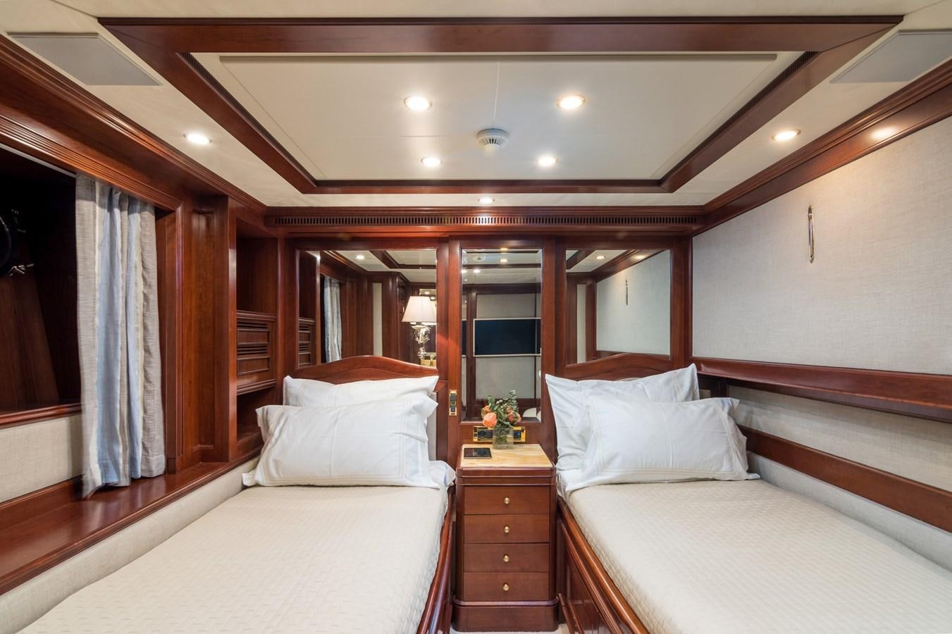 a room with two beds aboard ENDLESS SUMMER Yacht for Sale