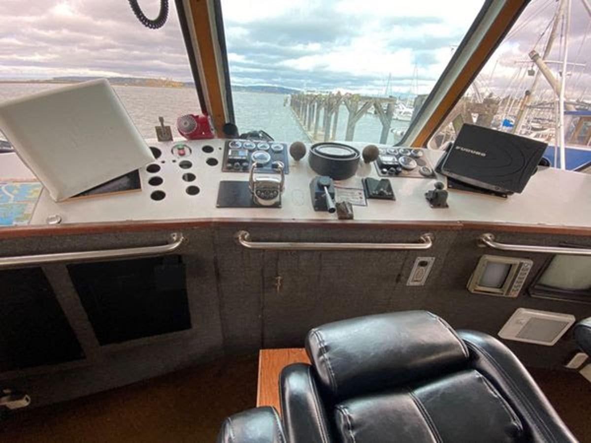 a control panel on a boat aboard 1986 CUSTOM SEA TREK PASSENGER VESSEL Yacht for Sale