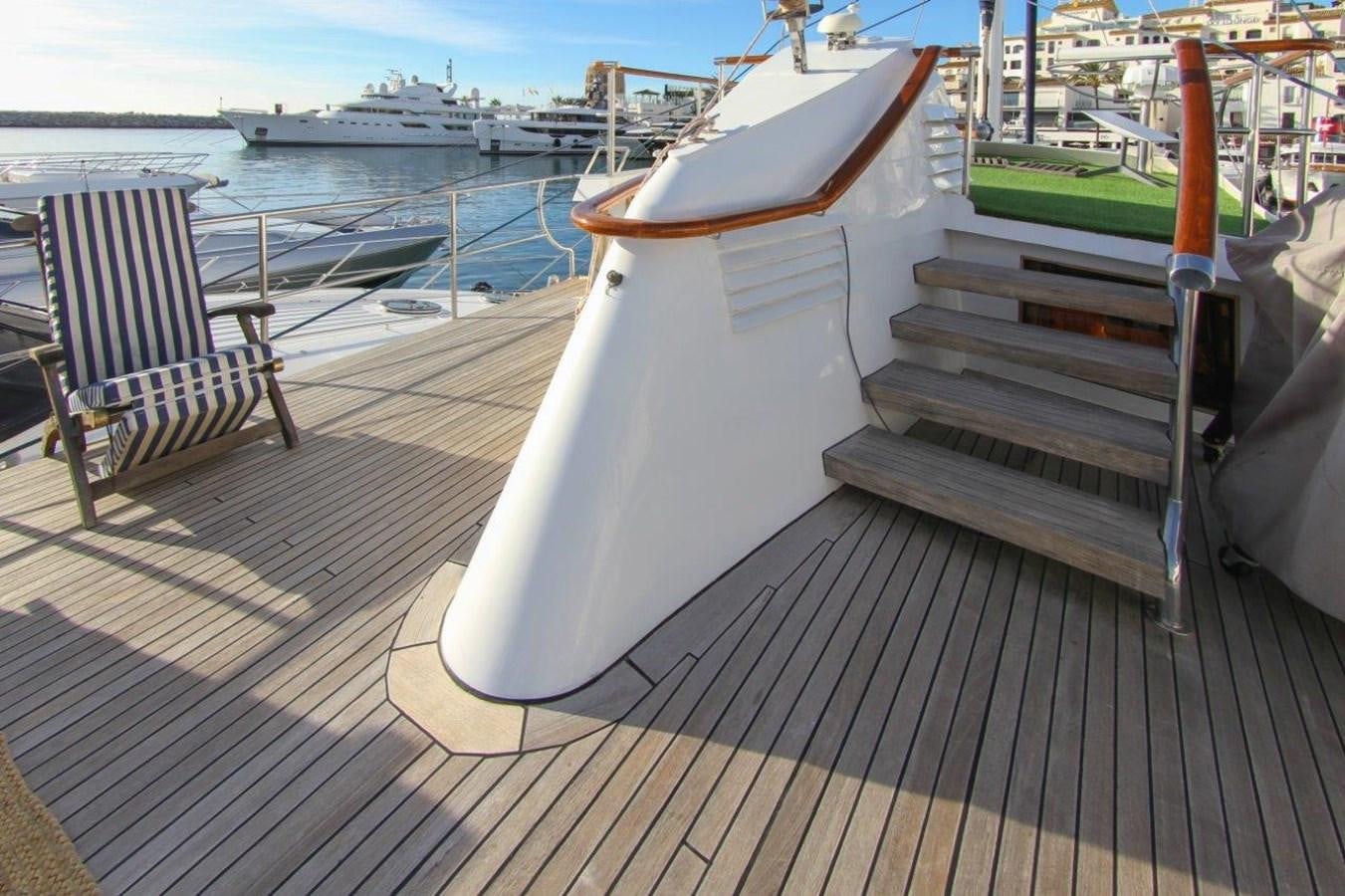 a boat on a deck aboard COLUMBUS Yacht for Sale