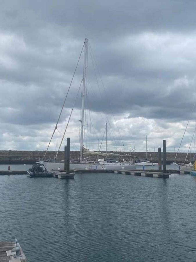 a sailboat in the water aboard IRONBARQUE Yacht for Sale