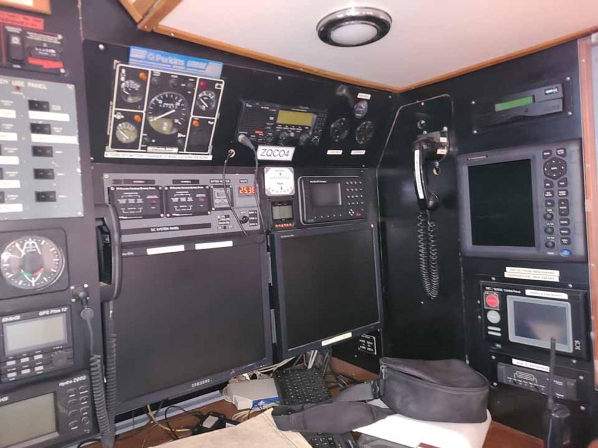 a group of electronic devices aboard IRONBARQUE Yacht for Sale