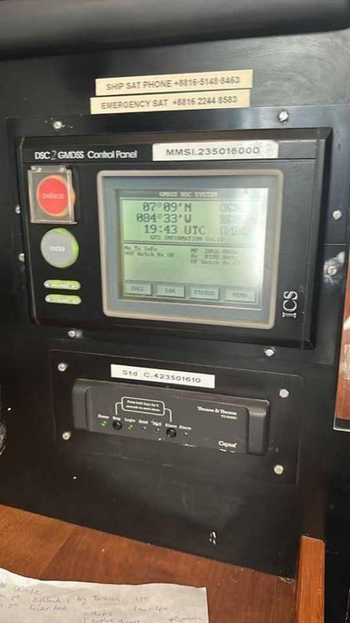 a black electronic device aboard IRONBARQUE Yacht for Sale