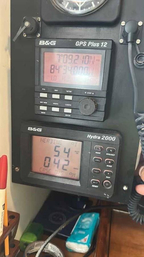 a black electronic device aboard IRONBARQUE Yacht for Sale