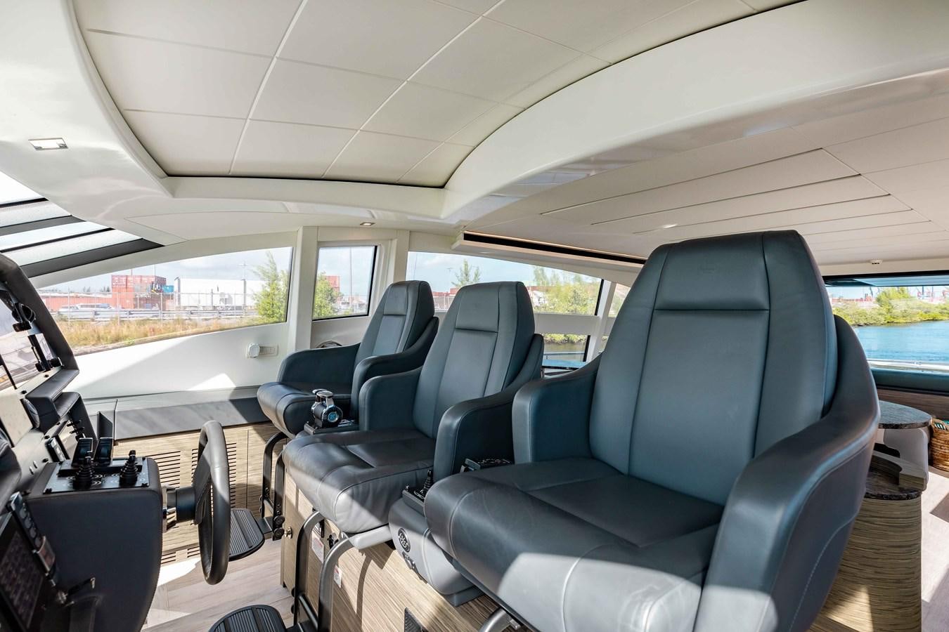 inside of a car aboard AFRICAN WILD DOG Yacht for Sale