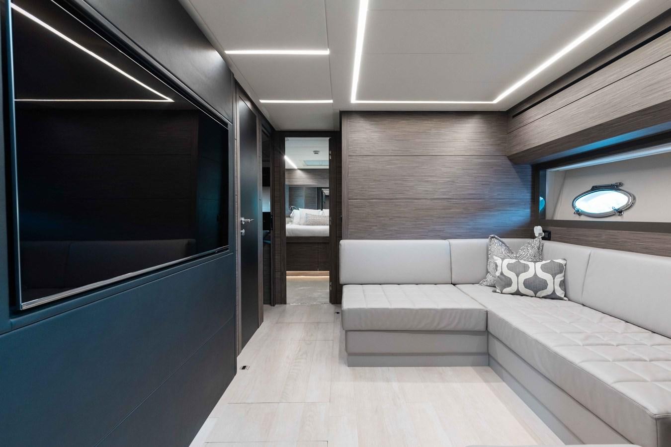 a room with a bed and a window aboard AFRICAN WILD DOG Yacht for Sale