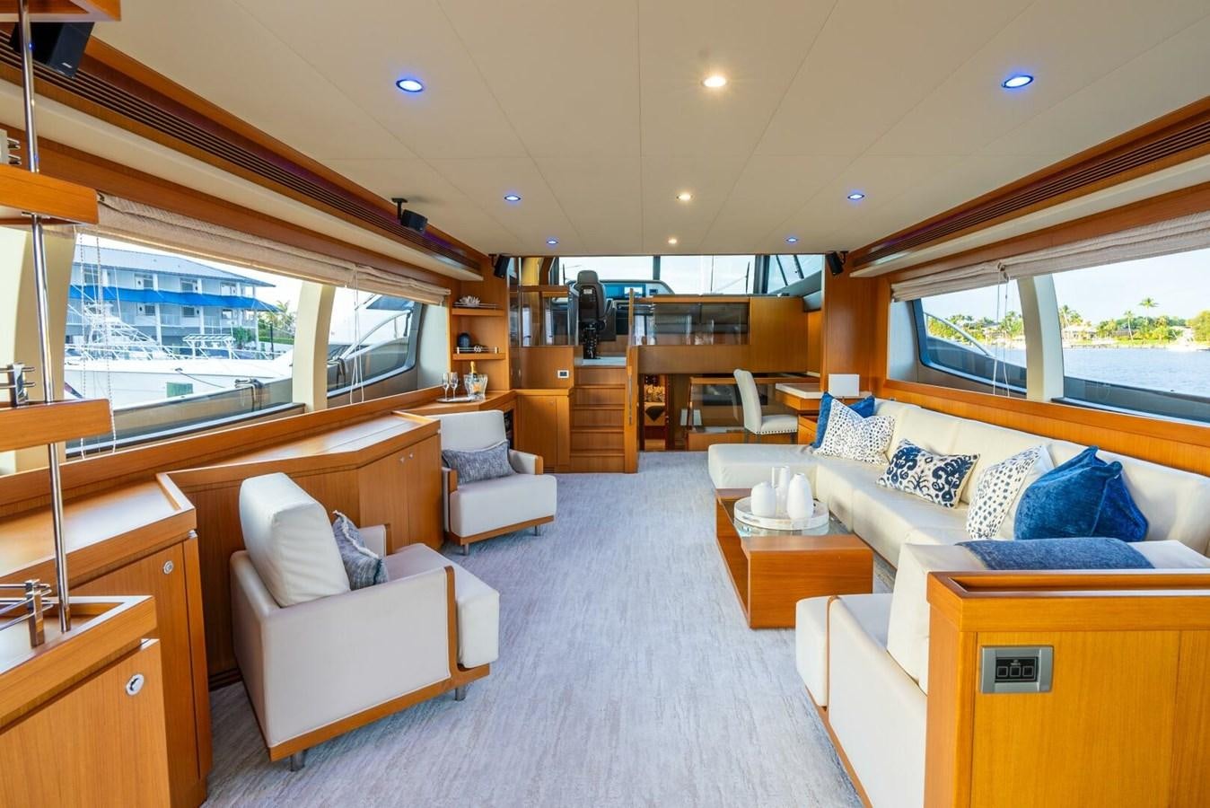 a bedroom with a large bed aboard ALTURA 840 Yacht for Sale