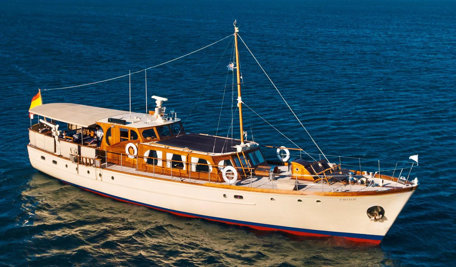 a boat on the water aboard SILVER CAVALIER Yacht for Sale