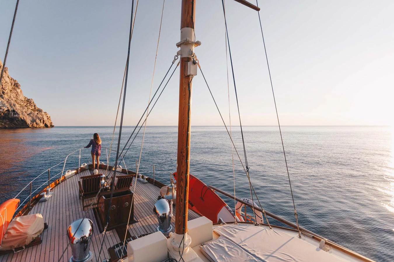 a boat with people on it aboard SILVER CAVALIER Yacht for Sale