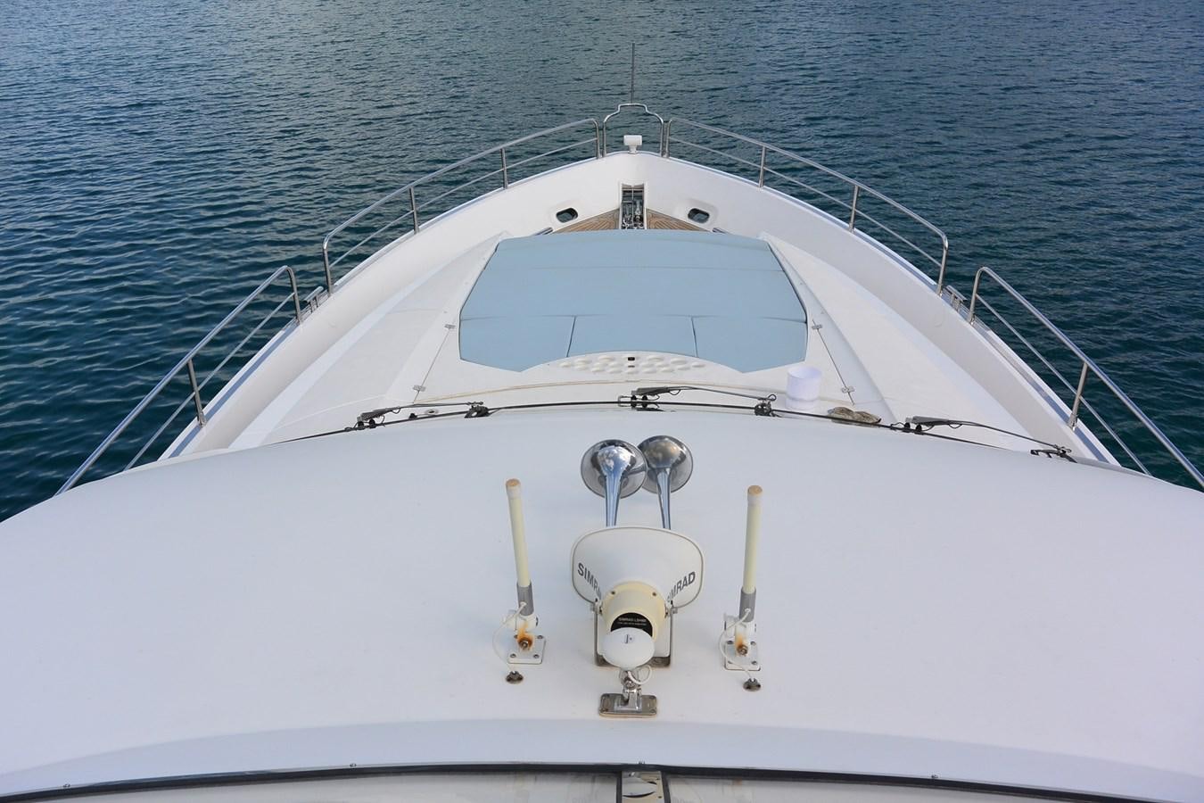 a white boat with a light on it aboard 2008 SUNSEEKER 90 Yacht for Sale