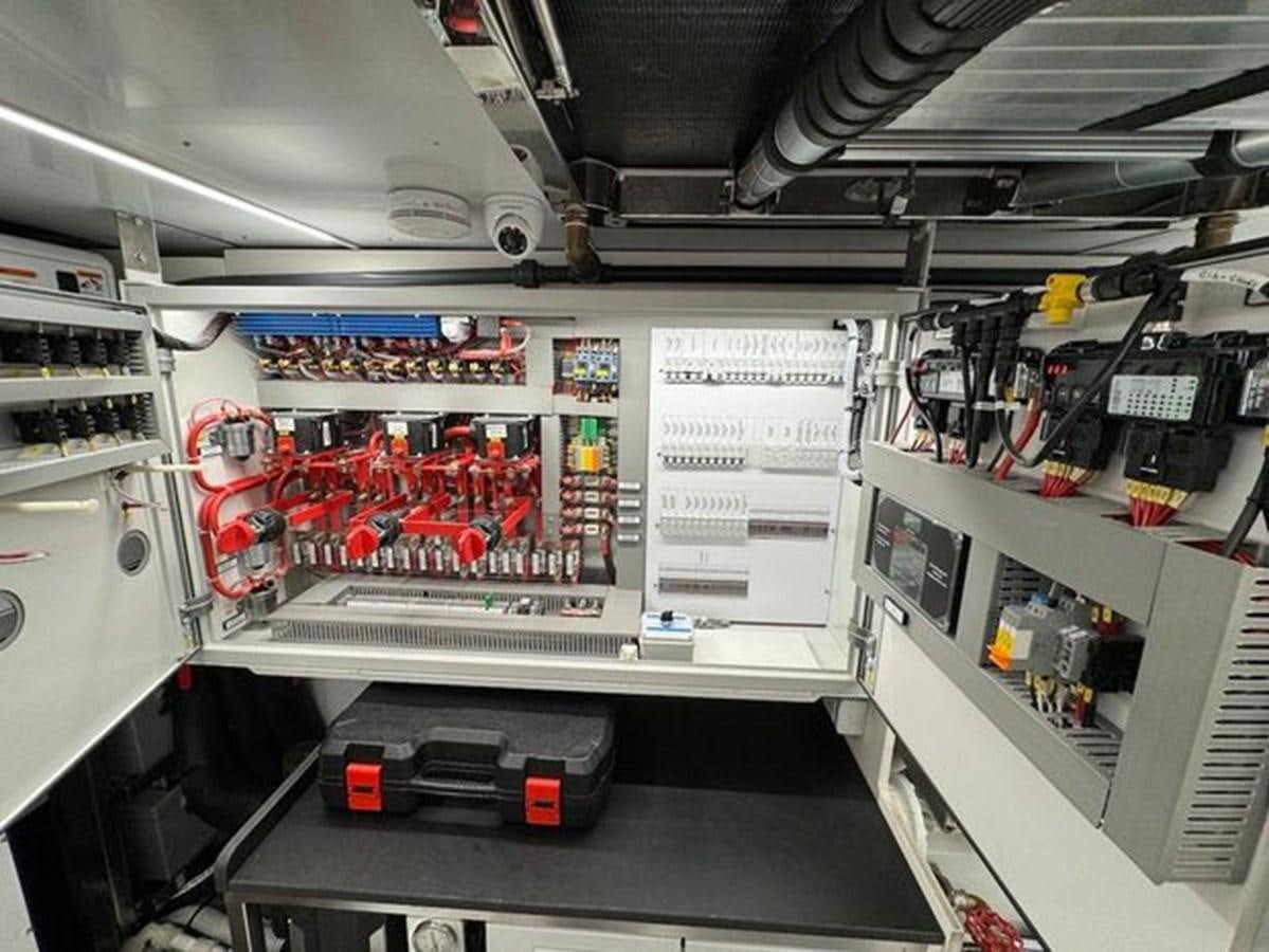 inside of a computer room aboard AICON 66 VIVERE Yacht for Sale