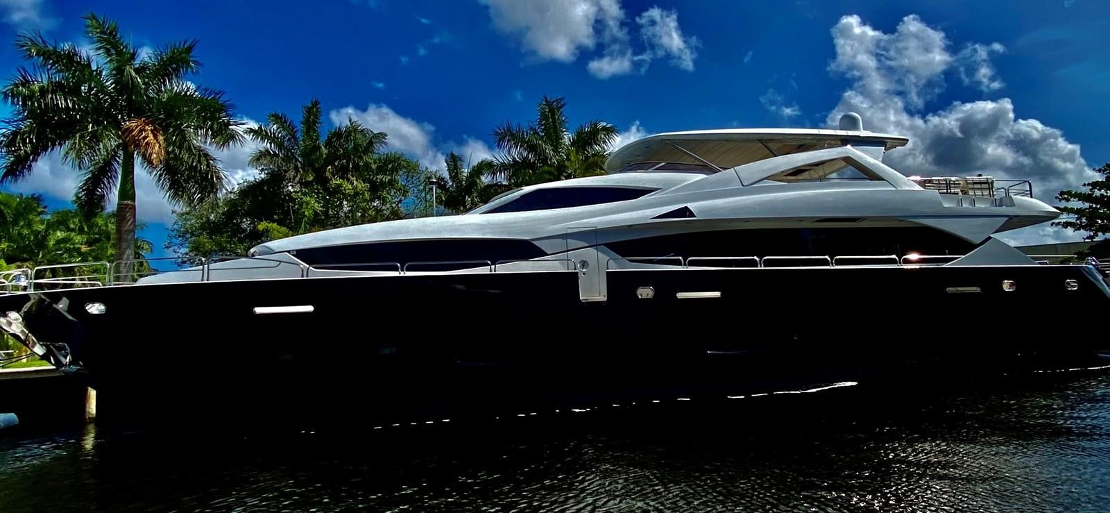 a black yacht on the water aboard SEAHORSE Yacht for Sale