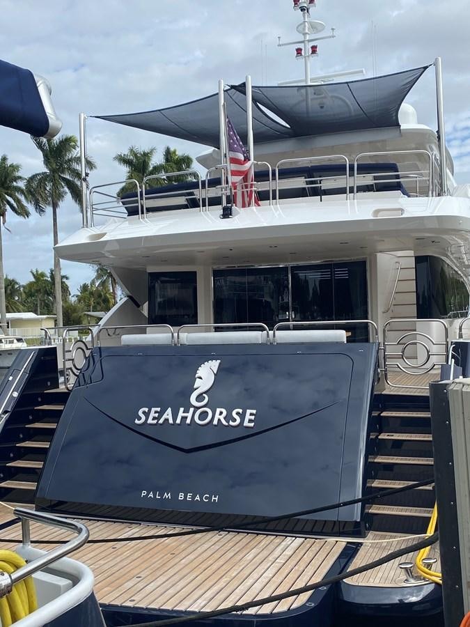 a boat on a deck aboard SEAHORSE Yacht for Sale