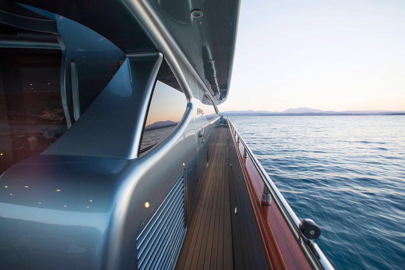 the front of a boat aboard PRINCESS L Yacht for Sale