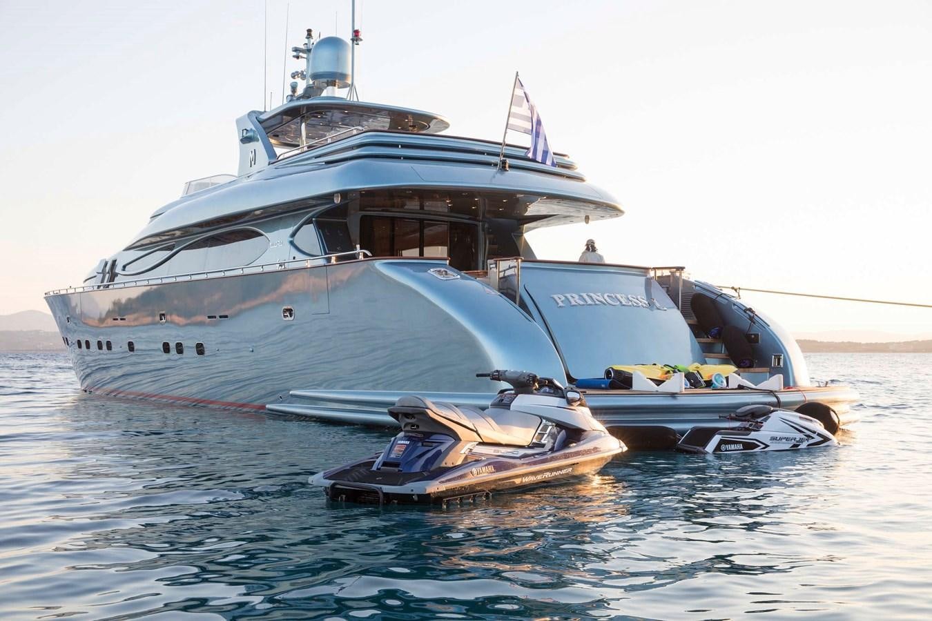 a boat on the water aboard PRINCESS L Yacht for Sale