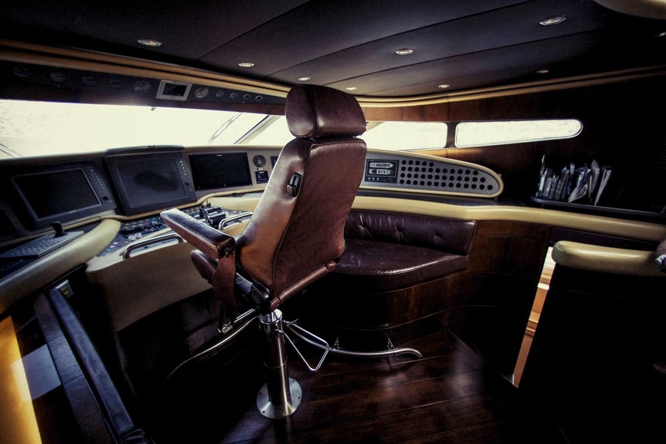 a leather chair in a car aboard PRINCESS L Yacht for Sale