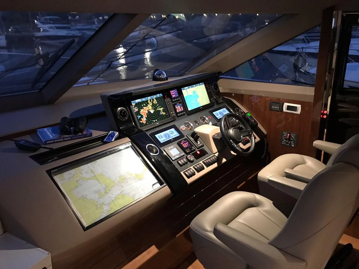 inside of a plane aboard ANIKO Yacht for Sale