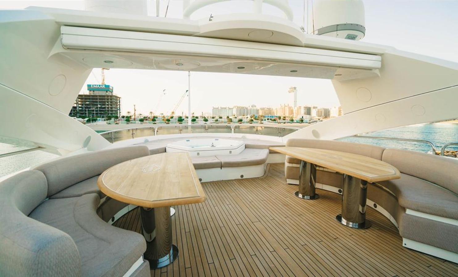 a room with a bed and a table aboard 2010 SUNSEEKER 40M Yacht for Sale