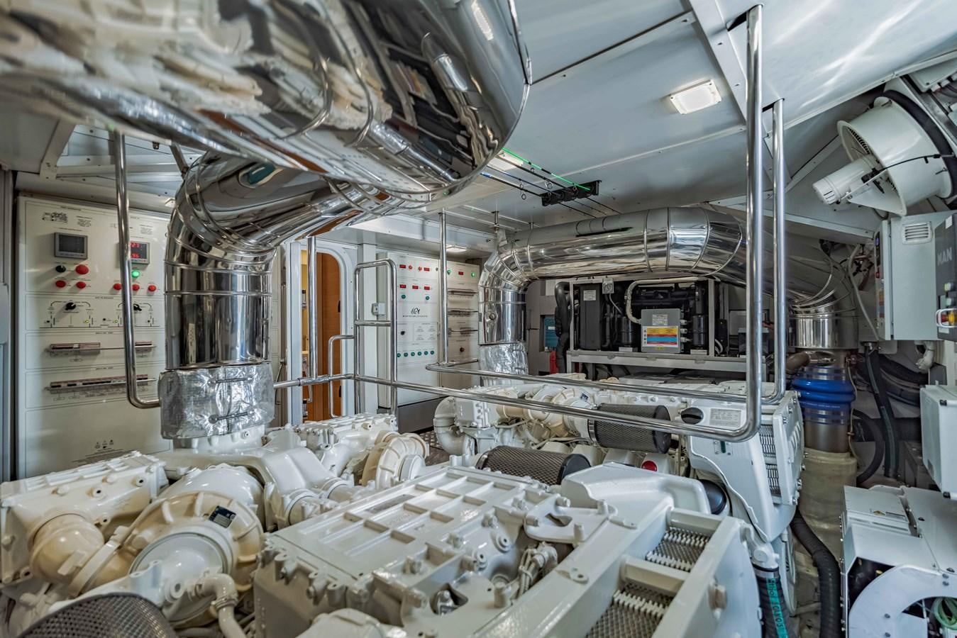 a room with machinery aboard ILLUZION Yacht for Sale