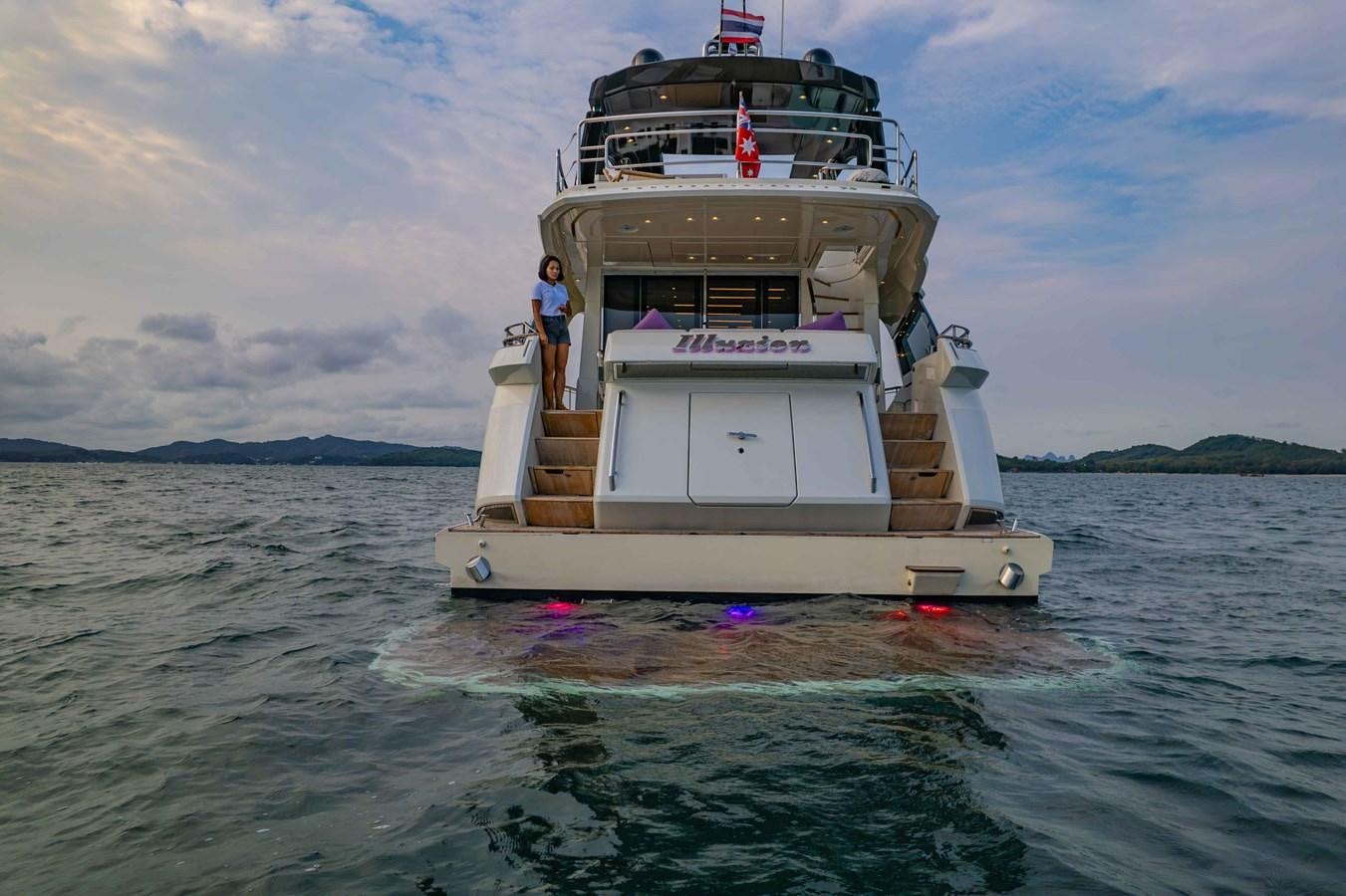 a boat in the water aboard ILLUZION Yacht for Sale