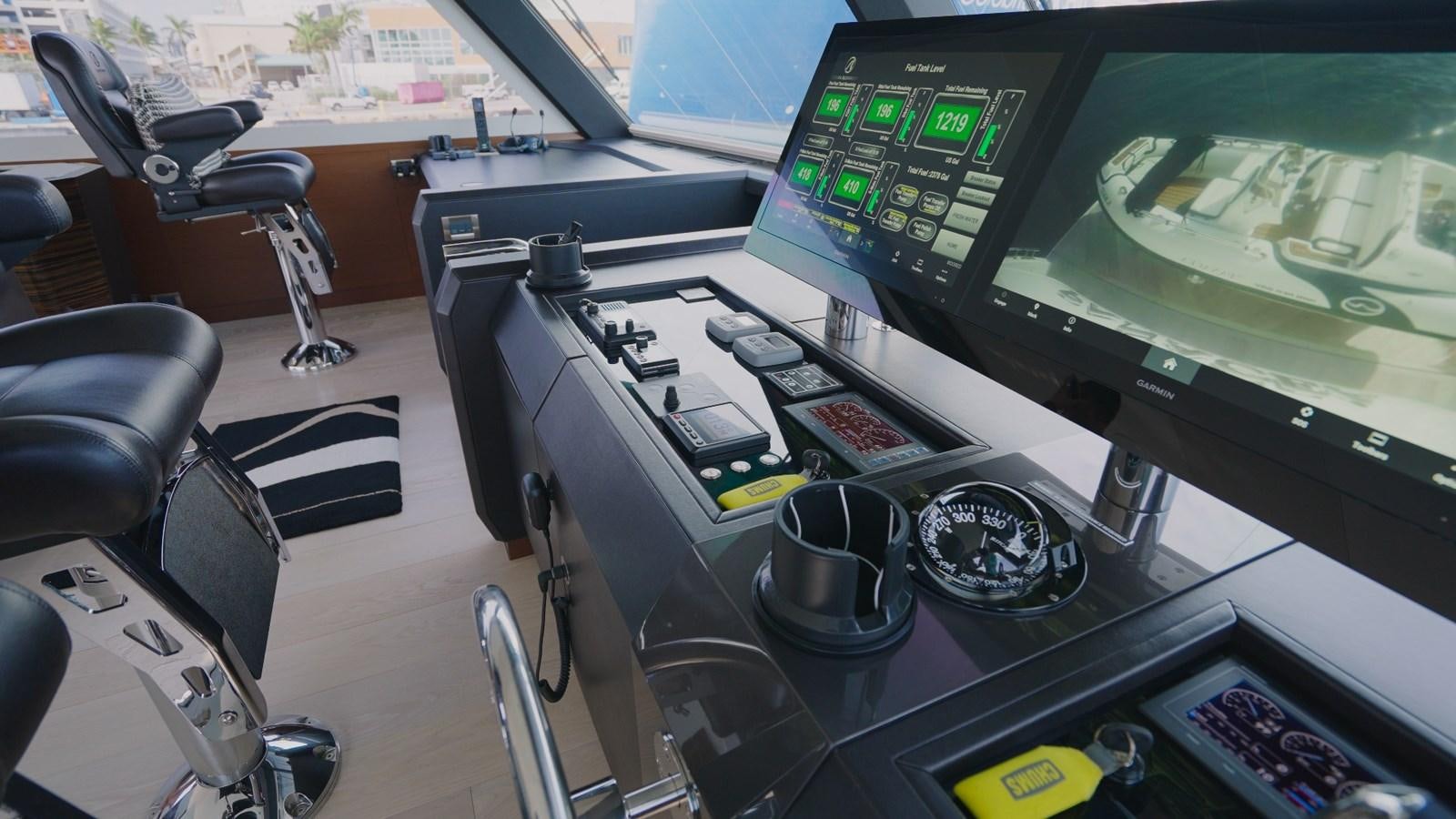 a machine with a screen aboard PANACEA Yacht for Sale