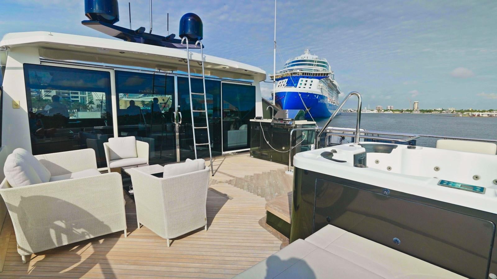 a boat on a deck aboard PANACEA Yacht for Sale
