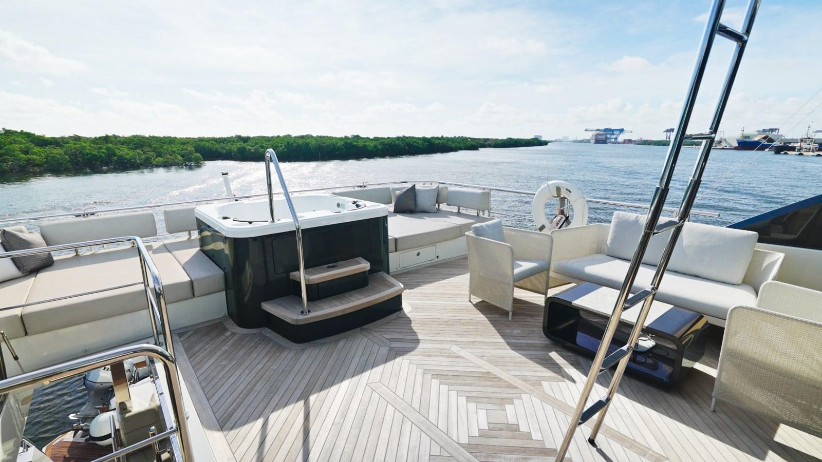 a boat on a deck aboard PANACEA Yacht for Sale