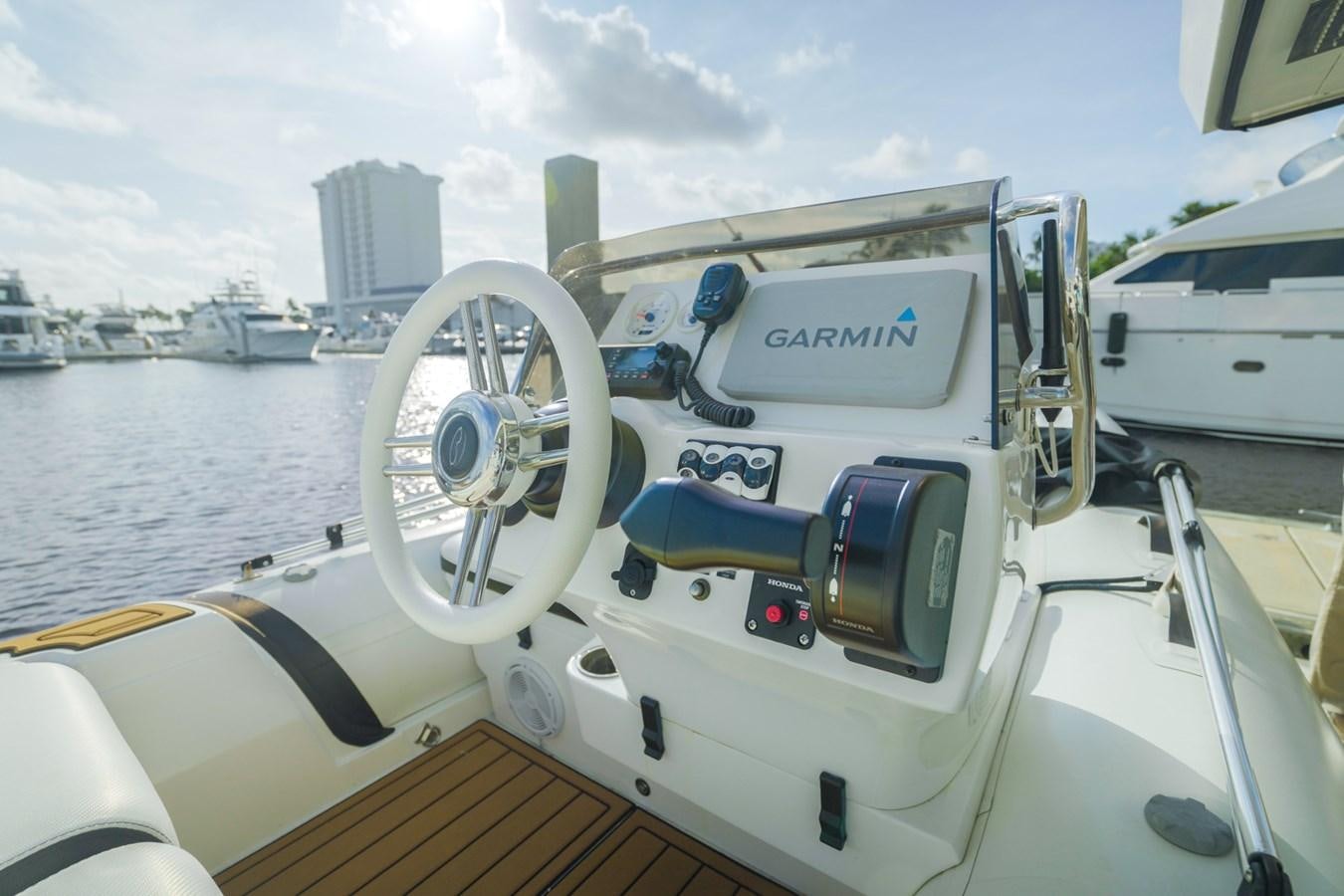 a boat with a large fan aboard PANACEA Yacht for Sale