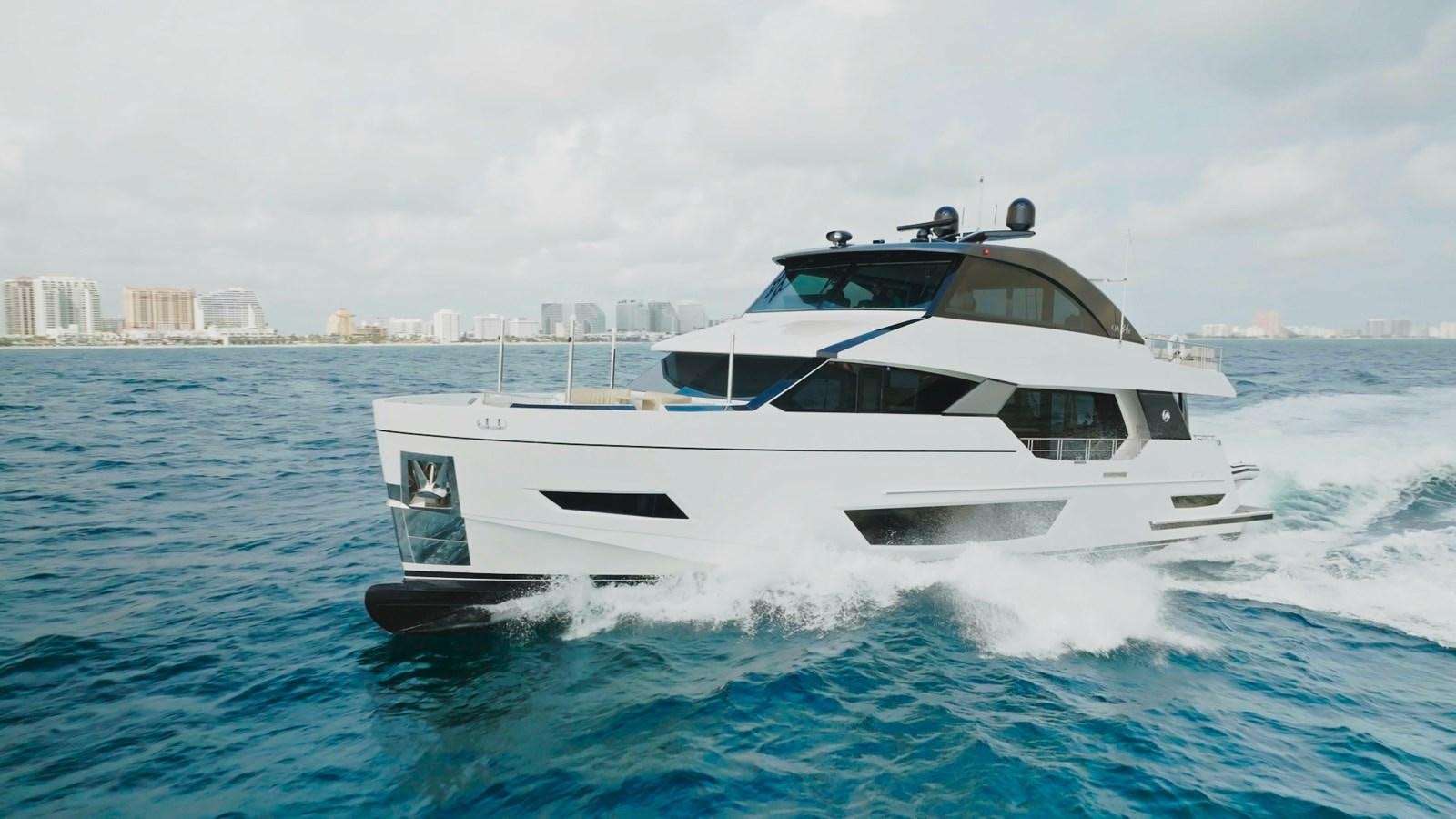 a white yacht on the water aboard PANACEA Yacht for Sale