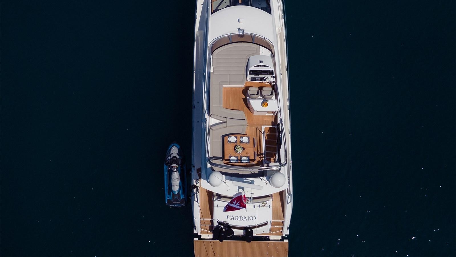 a space ship on a black background aboard CARDANO Yacht for Sale