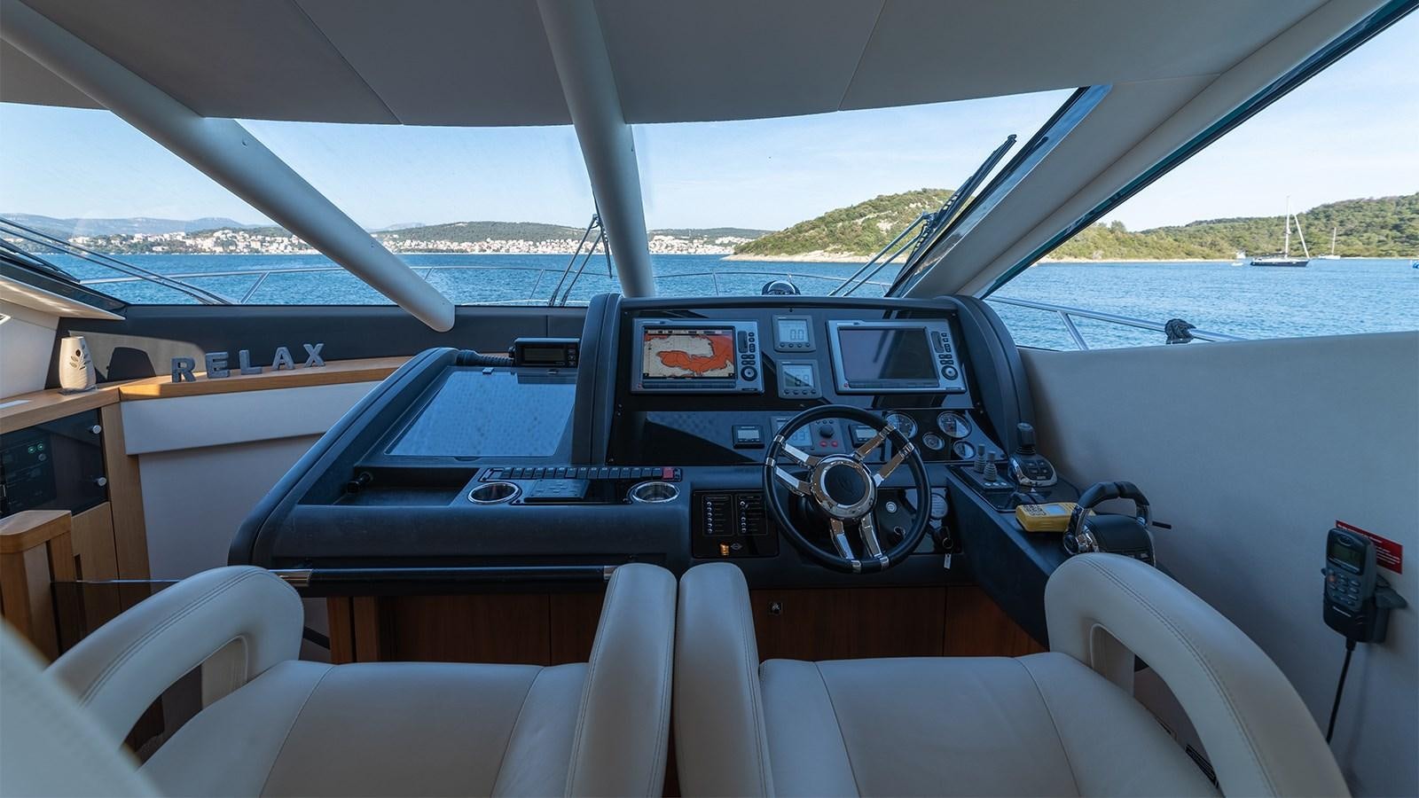 inside of a car aboard CARDANO Yacht for Sale