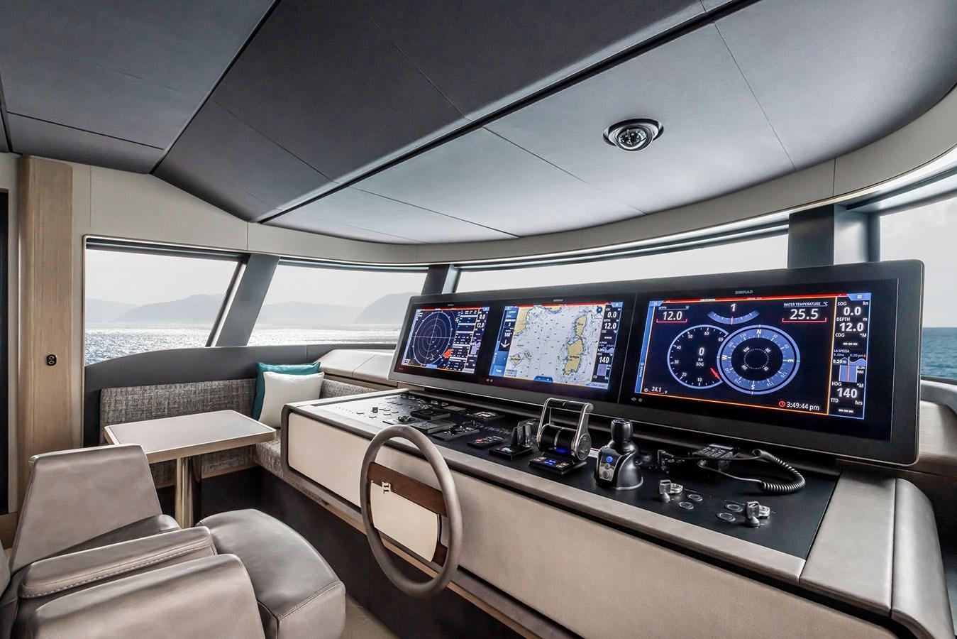 a control panel in a plane aboard FERRETTI  INFYNITO 90 Yacht for Sale