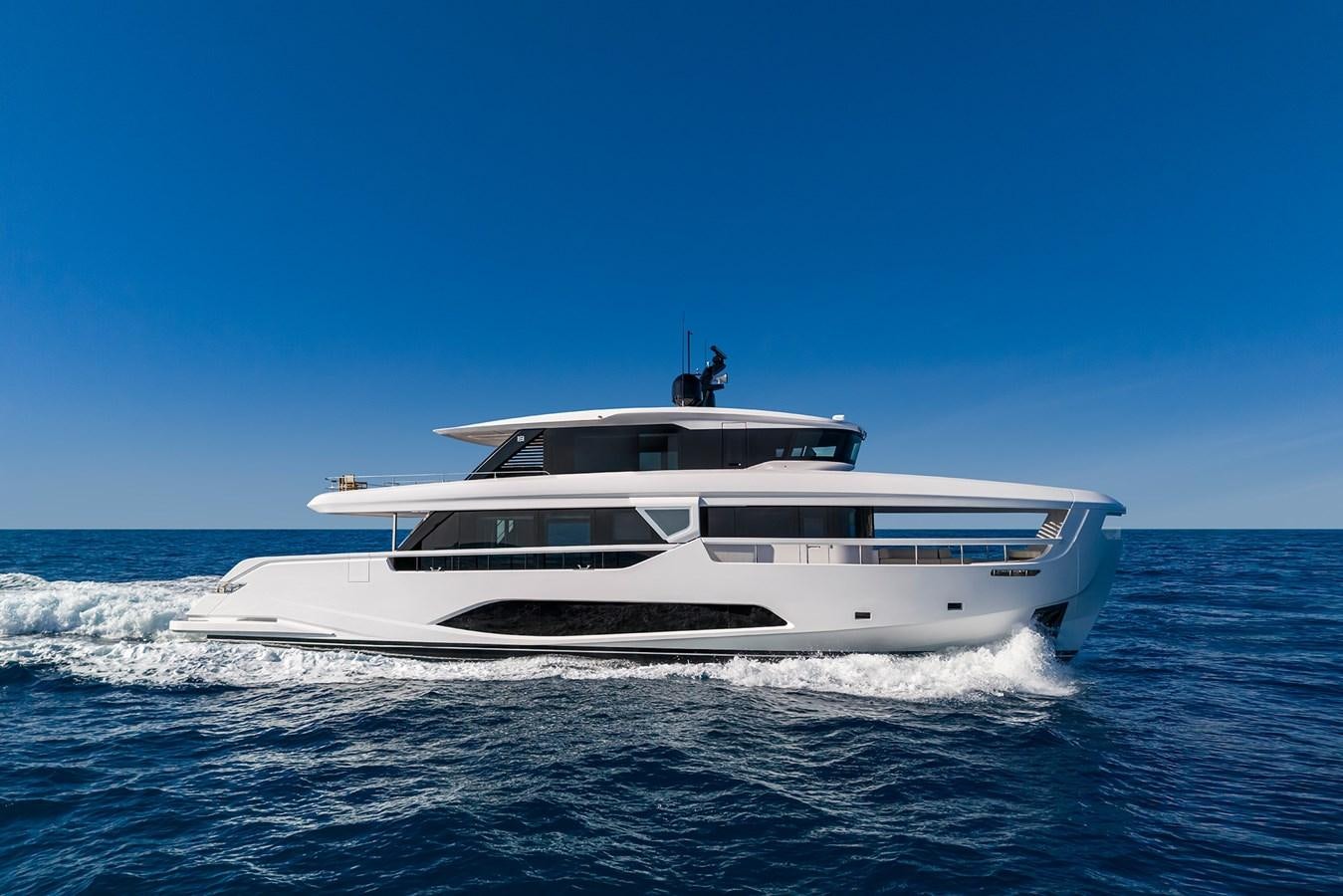 a boat on the water aboard FERRETTI  INFYNITO 90 Yacht for Sale