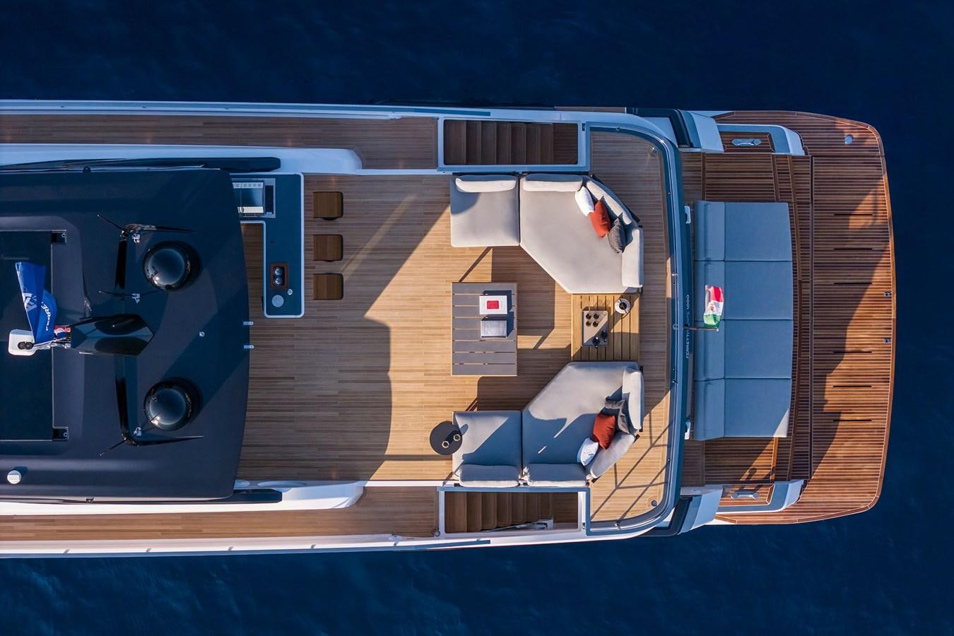 a computer screen capture aboard FERRETTI  1000 SKYDECK Yacht for Sale