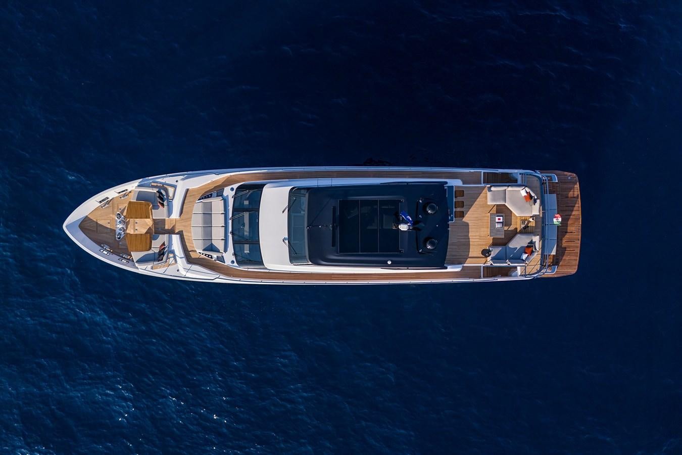 a boat in the water aboard FERRETTI  1000 SKYDECK Yacht for Sale