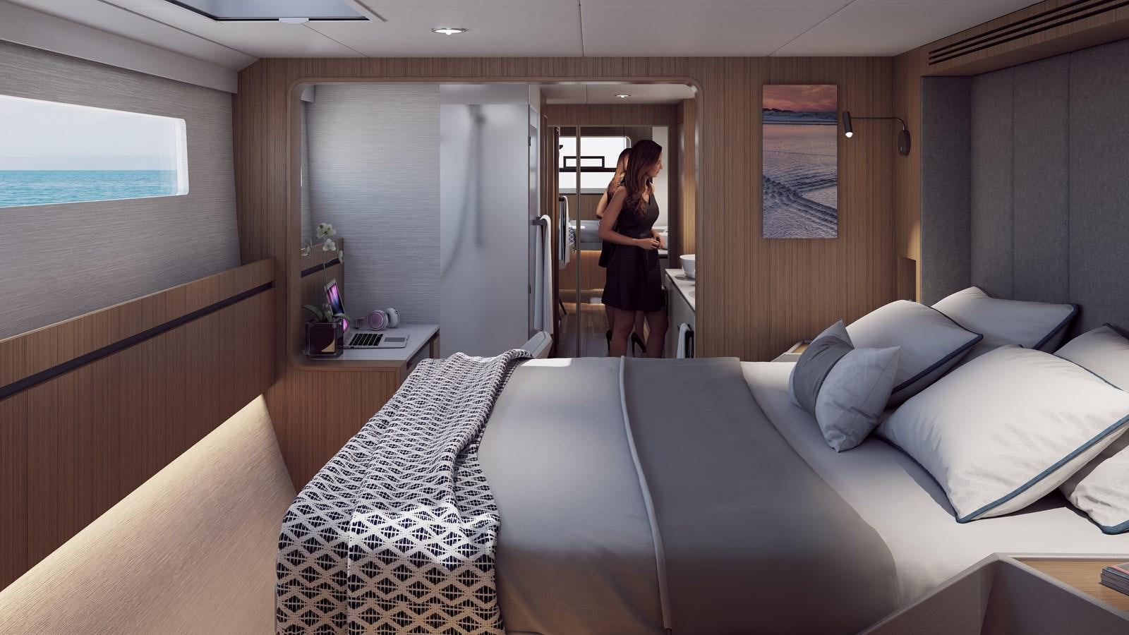 a person standing in a room aboard BALANCE 750 Yacht for Sale