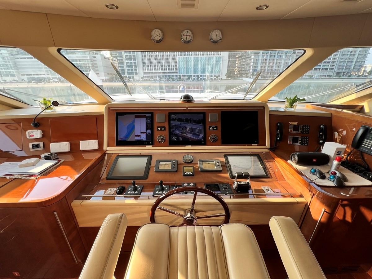 a room with a desk and chairs aboard 2009 BENETTI 85 LEGEND Yacht for Sale
